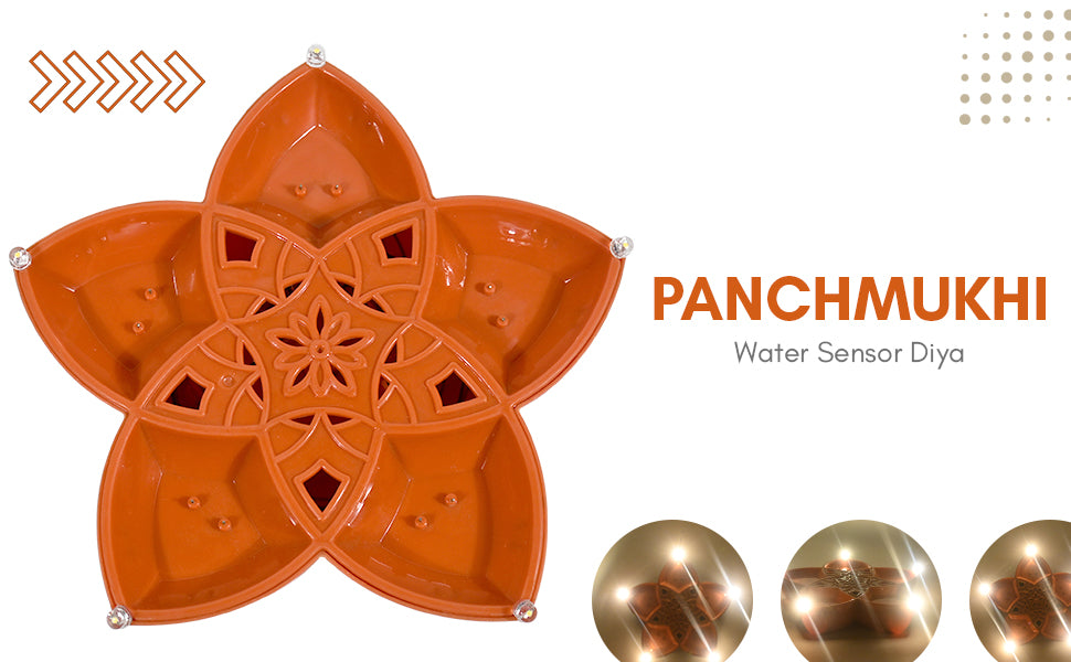 PanchShakti Flames Diya   ( 1 PIC )